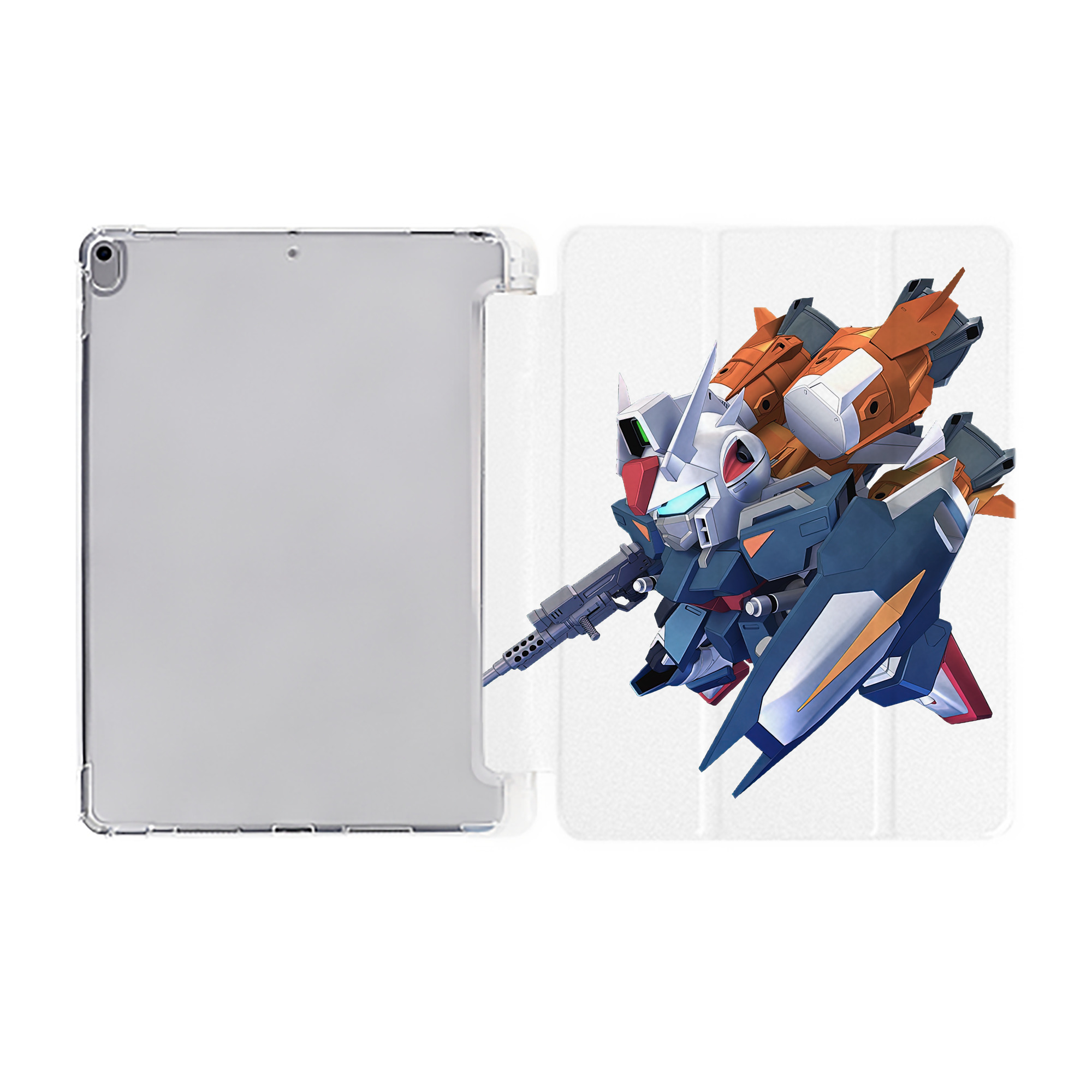 （画像用） 機動戦士ガンダム Mobile Suit Gundam IPad ケース ペン収納付き 三つ折りスタンド PUレザー×シリコン 対応機種9.5/10.5/10.9インチ